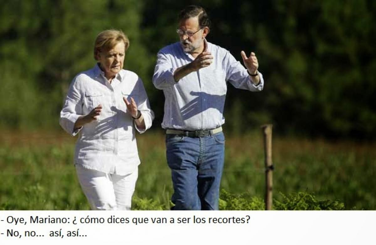 Rajoy y Merkel diseando los recortes?